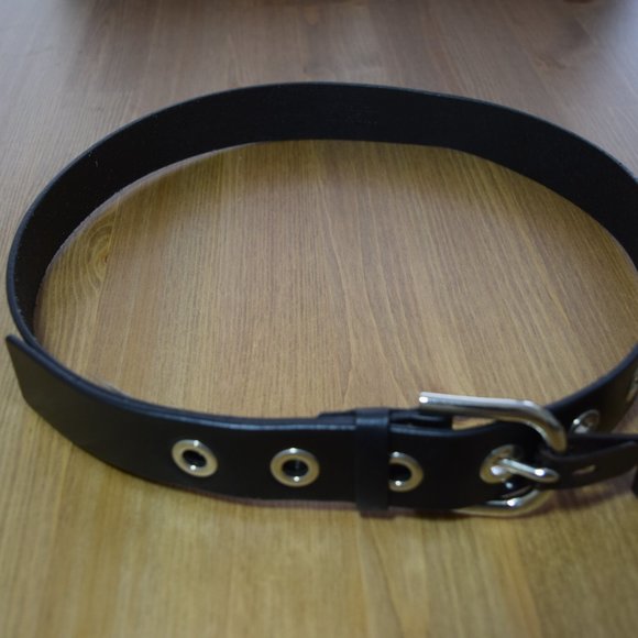MICHAEL KORS WOMENS LEATHER GROMMET BELT Black main image 6